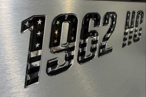 3D raised chrome boat numbers