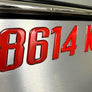 Boat Registration Decals | Domed Boat Registration Numbers | Sleek Red 16 PCS
