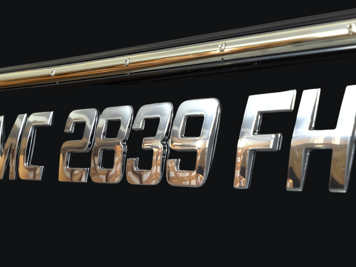 3D Raised Domed Boat Registration Numbers | Boat Regulation Sticker Le Set Of 2 - Foto 4