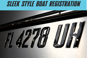 Boat Registration Number Stickers /  Sleek Series Boat & Jet Ski Registration Numbers Domed Number Domed Lettering