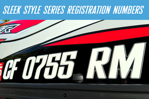 Sleek Series Boat & Jet Ski Registration Numbers Domed Number Domed Lettering Custom