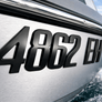 Matt Black Boat Registration Numbers Sleek Style Emblem Custom