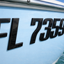 Sleek Series Black Emblem | Boat Registration Numbers Badge – 3 Inch Raised 3D Emblem Letters for Boats & PWCs