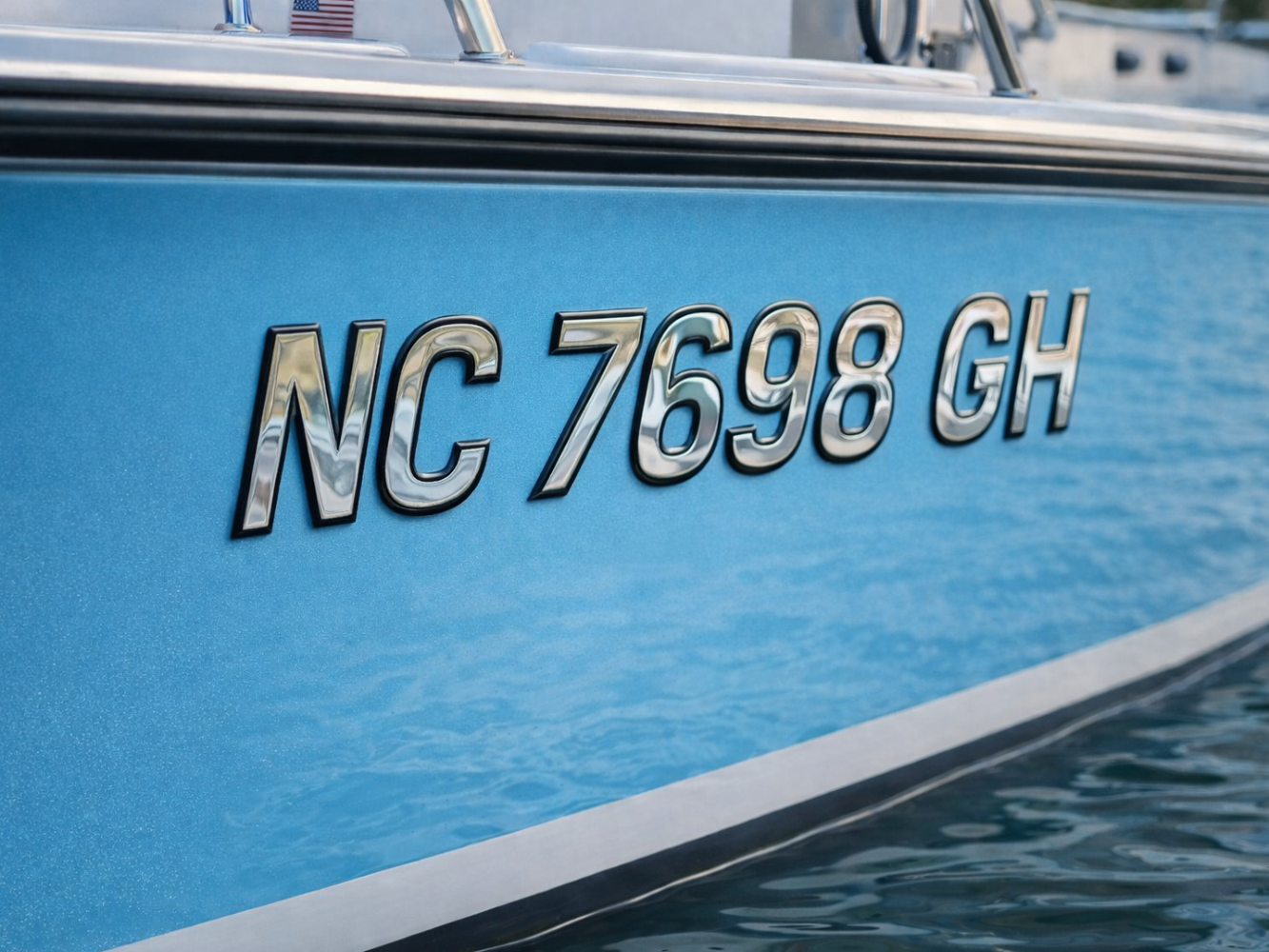 Raised 3D Boat Registration Numbers – Marine-Grade Domed Decals, 3-Inch ...