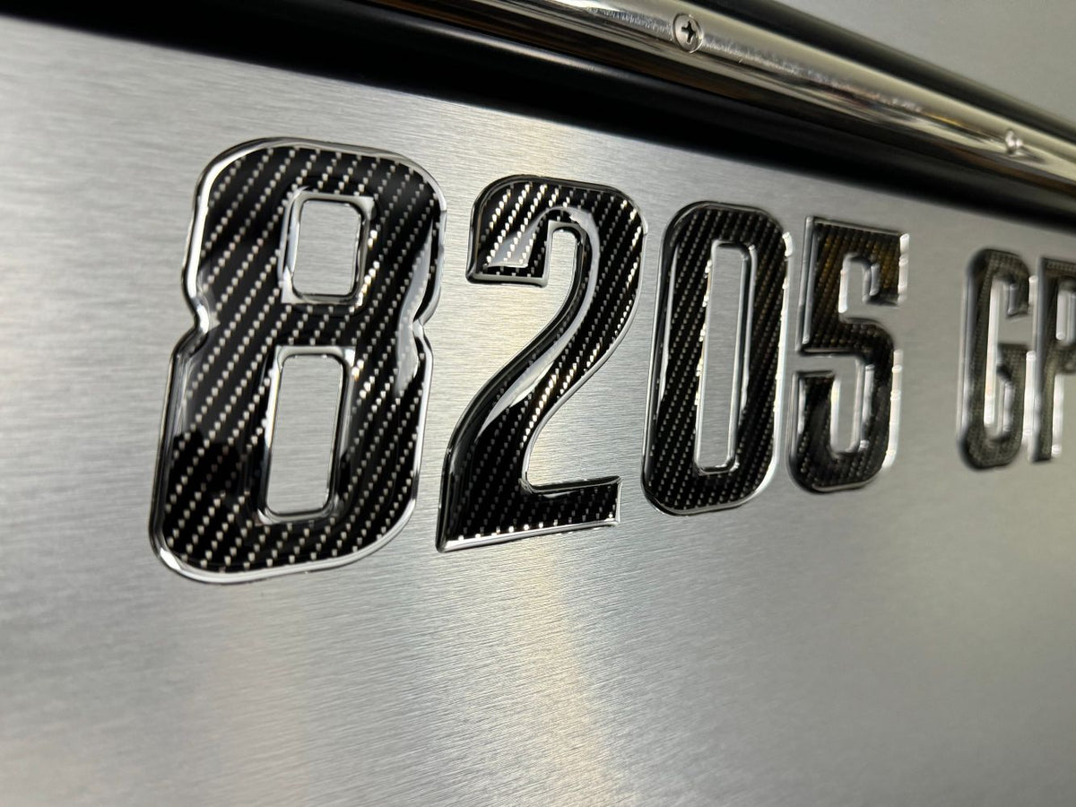 Raised 3D Boat Registration Numbers – Chrome Finish | Weatherproof – 3D ...
