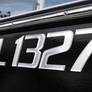 Brushed Chrome Boat Registration Numbers and Letters Sport Series Domed Finish Custom