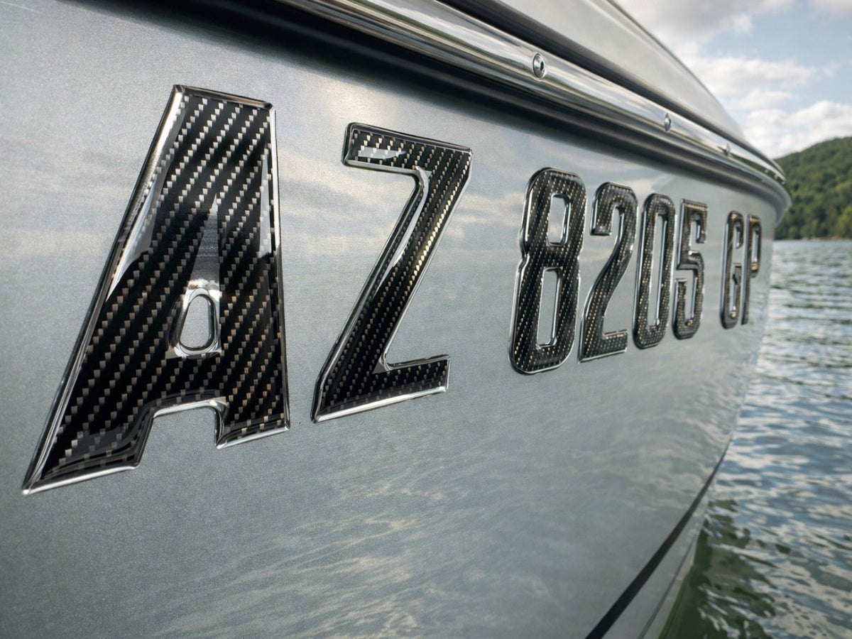 Domed Boat Registration Numbers – 3D Lettering | Domed Numbers | Domed ...