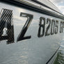 Carbon Fiber Textured Domed Lettering Boat Registration Raised Domed Numbers Custom