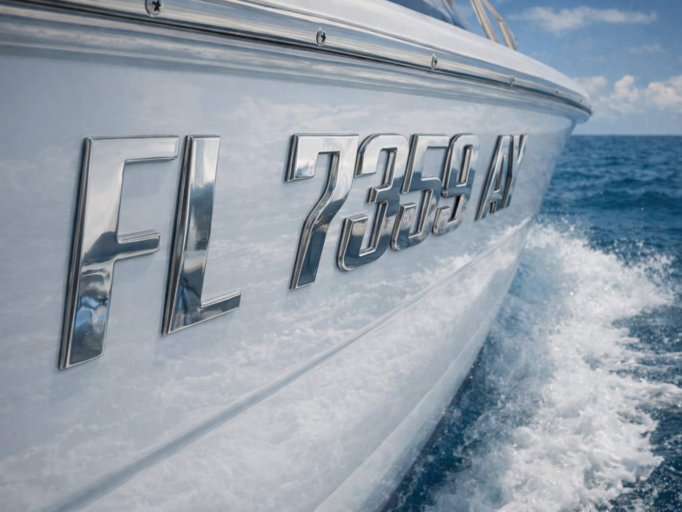 Custom Boating Numbers Custom boat & jetski registration numbers – 3D Lettering | Domed ...