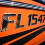 Carbon Fiber Sport Style Raised Domed Boat Registration Lettering Custom