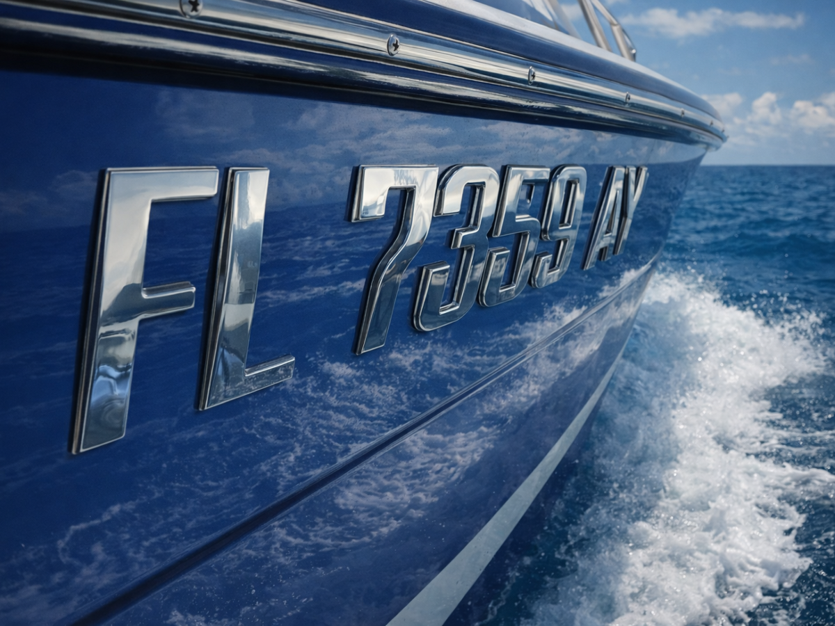 Custom boat & jetski registration numbers – 3D Lettering | Domed ...