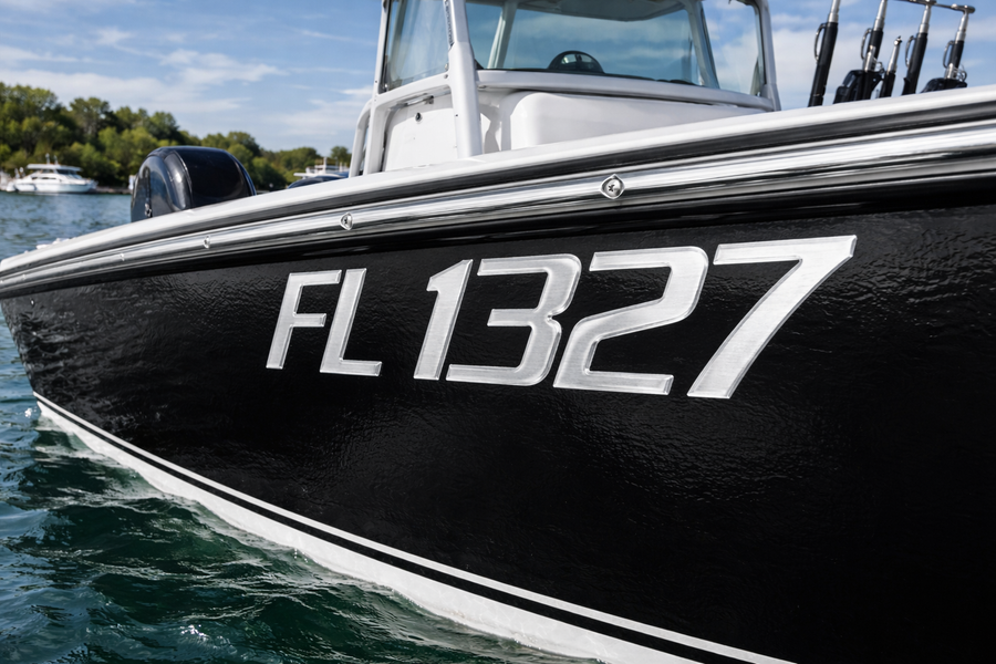 Boat Number Letters – Custom Marine Registration Decals for Boats – 3D ...