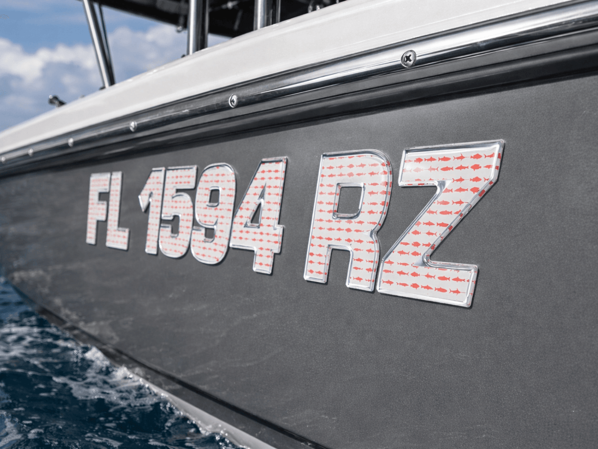 Fishing Boat Registration Numbers & Letters | Raised 3D Marine Decals ...
