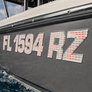 Fish Series |  Fishing Boat Letter & Number Registration – 3D Raised Numbers