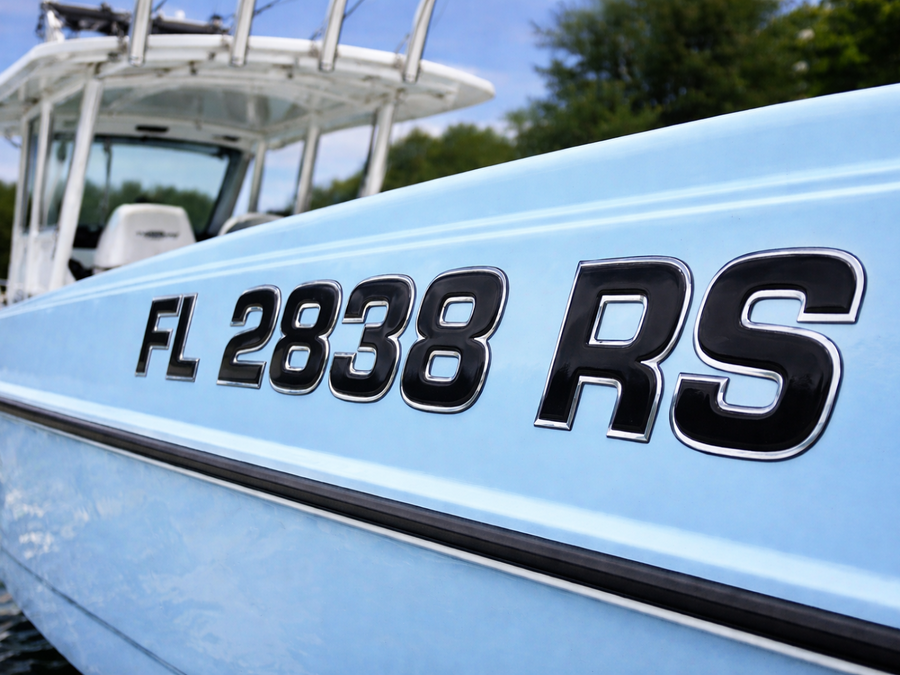 3D Boat Registration Numbers & Raised Domed Lettering – Custom Marine ...