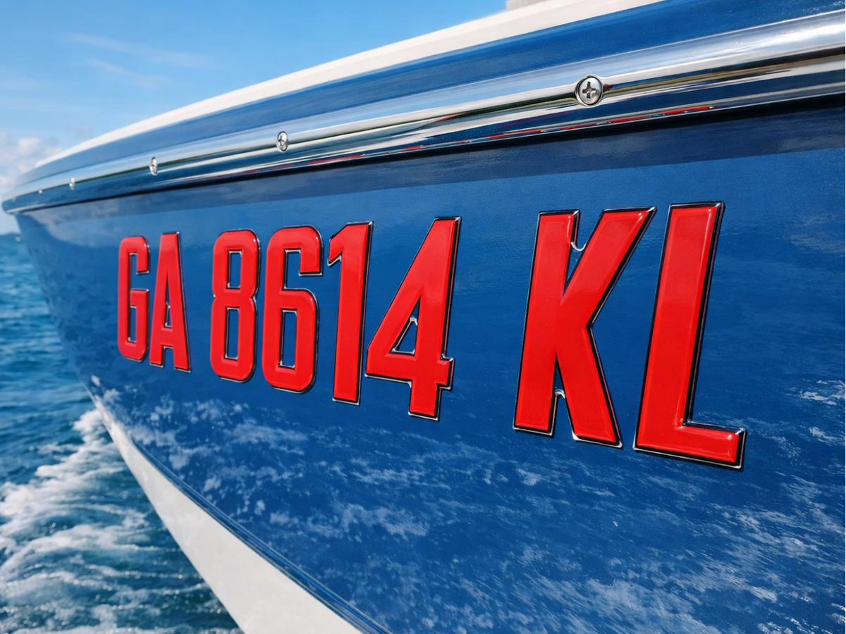 Boat Registration Decals | Domed Boat Registration Numbers – 3D ...