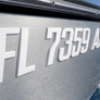 Boat & Jet Ski Registration Numbers – Raised Marine-Grade Emblem | White Emblem Sleek Custom