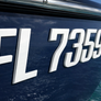 Sleek Series White Emblem | Boat Number Emblems – 3 Inch Raised 3D Registration Badges for Boats & Jet Skis