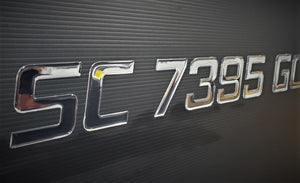 Master Series Domed Lettering Boat Registration Numbers Plain Chrome Custom