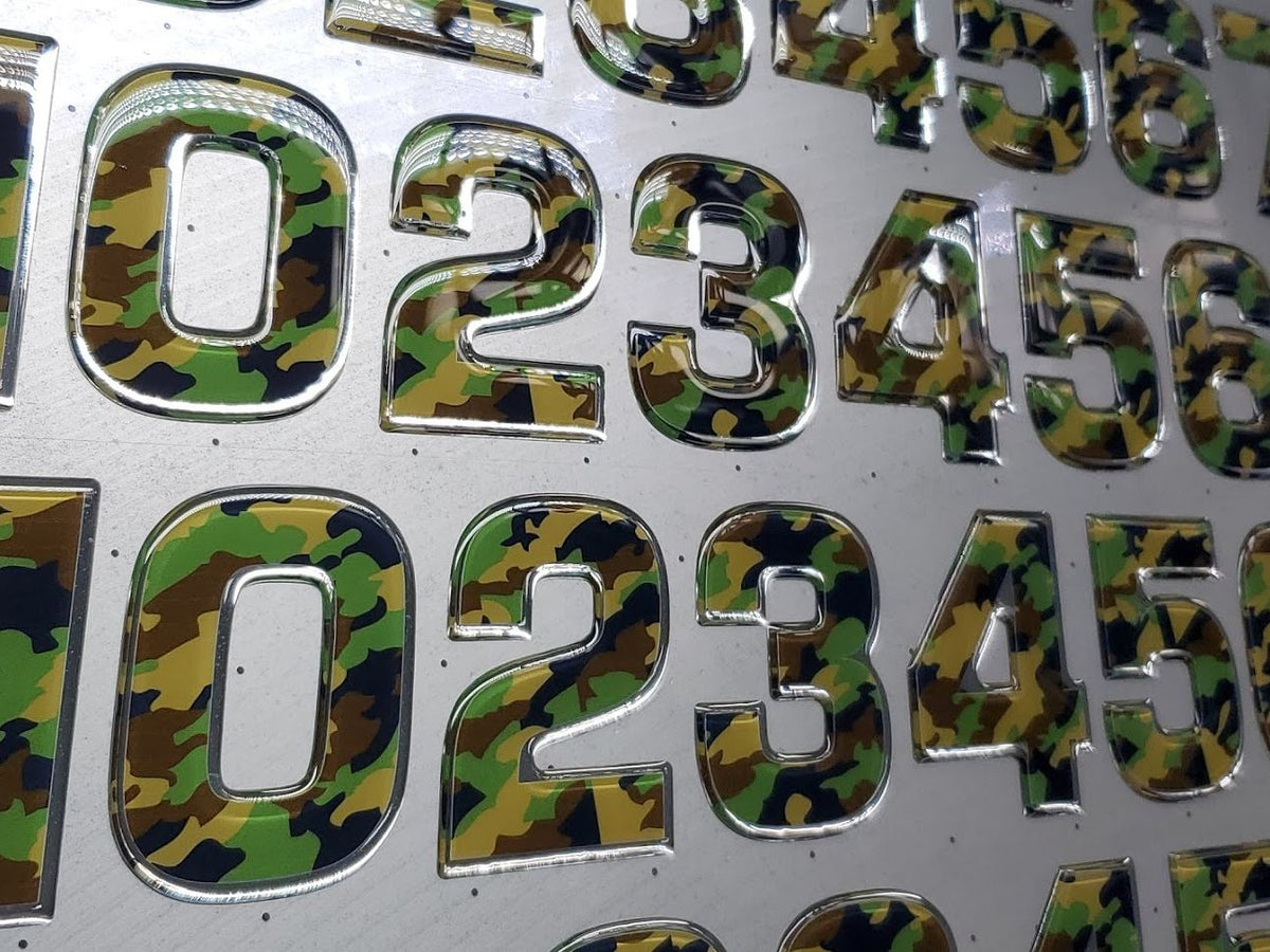Camouflage Style Raised Domed Boat Lettering 16 PCS Kit – 3D Lettering ...
