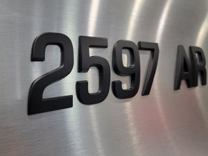 Modern Matt Black Emblem For Boats & Jet Ski Registration Numbers Custom