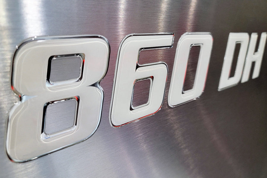 3d domed boat lettering raised
