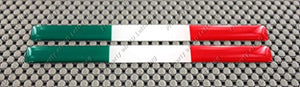 Italy Flag Raised Clear Domed Lens Decal Mini Set 3.5"x 0.35"