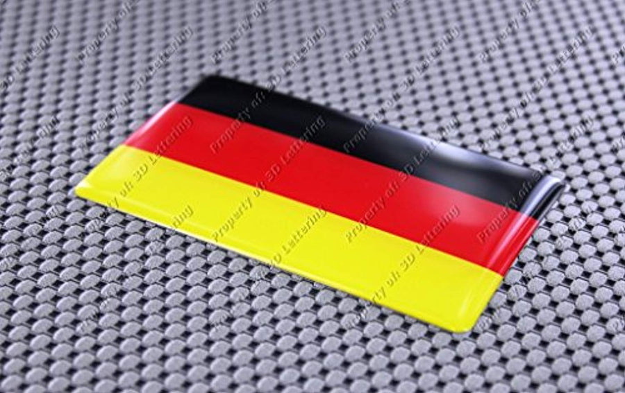 Germany Flag Raised Clear Domed Lens Decal 4"x 2.5"