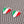 Italy Italia Flag Raised Clear Domed Lens Decal Mini Set 1.08"x 0.8"