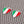 Italy Italia Flag Raised Clear Domed Lens Decal Mini Set 1.08"x 0.8"