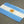 Argentina Flag Raised Clear Domed Lens Decal