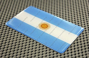 Argentina Flag Raised Clear Domed Lens Decal