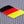 Germany Flag Raised Clear Domed Lens Decal Slanted 3"x 1.5"