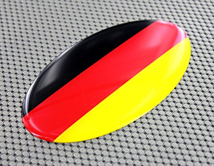 Germany Flag Raised Clear Domed Lens Decal Oval 6"x 3.5"