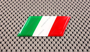 Italy Flag Raised Clear Domed Lens Decal 3"x 1.5"