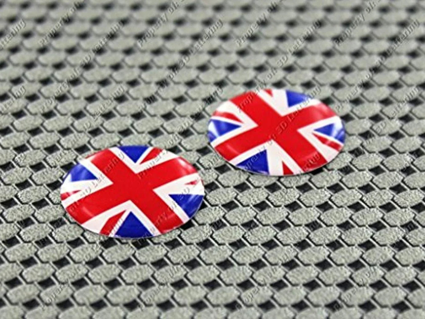 Union Jack Flag Domed Gel Resin Tank Pad – Textured Design, Multi-Color