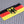 Germany Flag Raised Clear Domed Lens Decal 3"x 1.4"