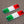 Italy Flag Chrome Outline Raised Clear Domed Lens Decal Set 2.3"x 0.73"