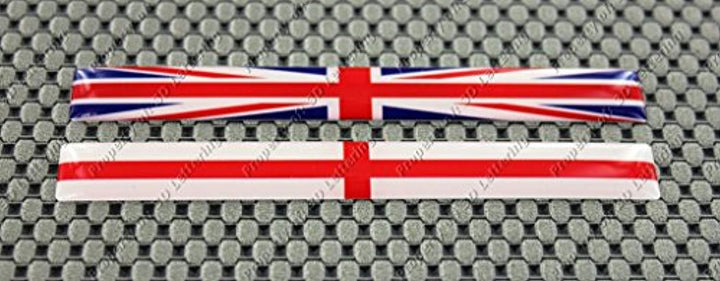 England Union Jack Flag Raised Clear Domed Lens Decal Set 4"x 0.5"