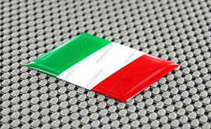 Italy Flag Raised Clear Domed Lens Decal 3"x 1.5"