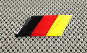 Germany Flag Raised Clear Domed Lens Decal Slanted 3"x 1.5"