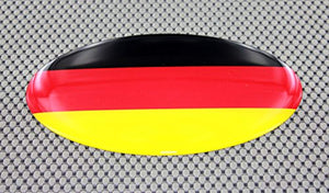 Germany Flag Raised Clear Domed Lens Decal Oval 6"x 3.5"