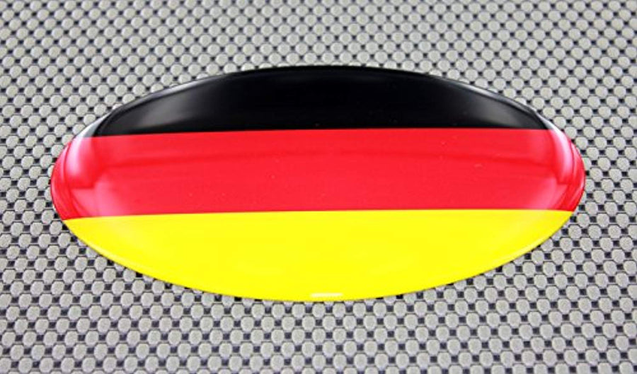 Germany Flag Raised Clear Domed Lens Decal Oval 6"x 3.5"