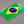 Brazil Flag Raised Clear Domed Lens Decal