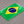 Brazil Flag Raised Clear Domed Lens Decal