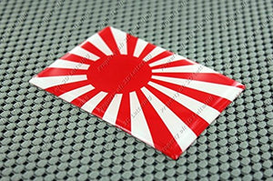 Japan Rising Sun Flag Raised Clear Domed Lens Decal  旭日旗