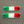 Italy Flag Chrome Outline Raised Clear Domed Lens Decal Set 2.3"x 0.73"