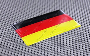 Germany Flag Raised Clear Domed Lens Decal 4"x 2.5"