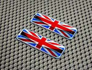 England Flag Raised Clear Domed Lens Decal Set 2.3"x 0.73"