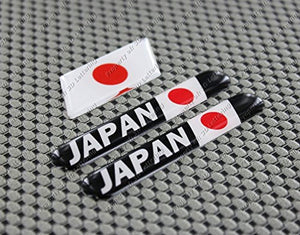 Japan Flag Raised Clear Domed Lens Decal (3 Piece Set) 日本国